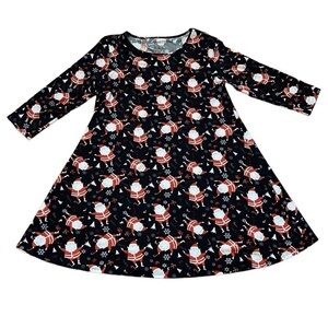 North Pole women’s black and red Santa Clause 3/4 sleeve dress Size Large